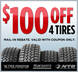 $100 Off 4 Tires!
